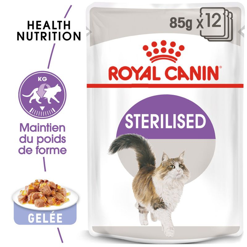 ROYAL CANIN STÉRILISÉ GELÉ POUR CHAT 85G