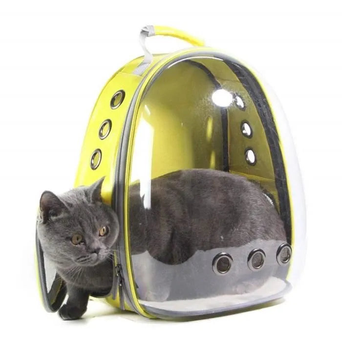 SAC À DOS POUR MINI CHIEN ET CHAT IMPERMÉABLE JAUNE