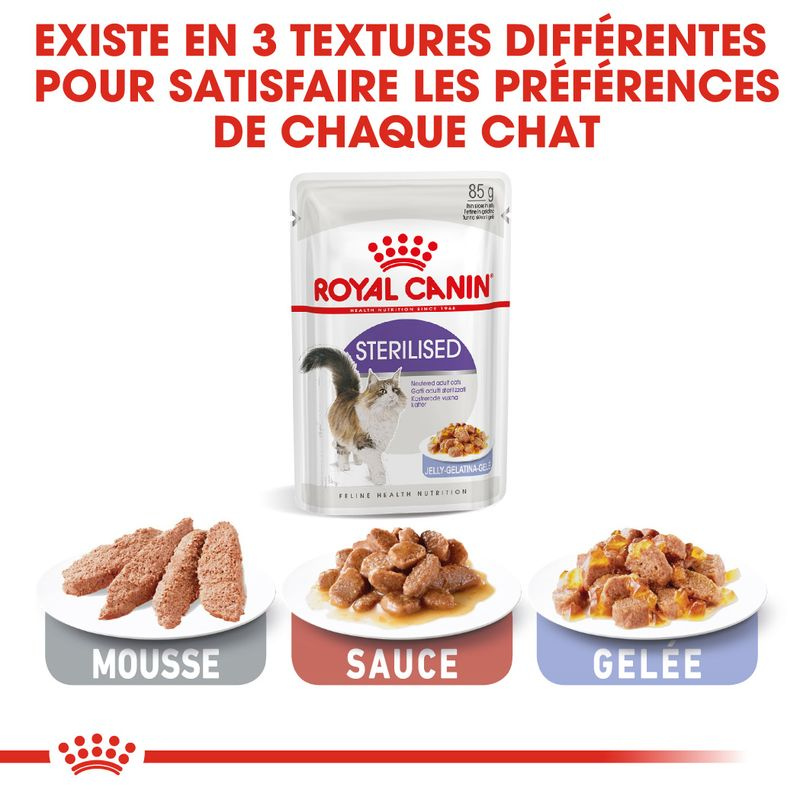 ROYAL CANIN STÉRILISÉ GELÉ POUR CHAT 85G