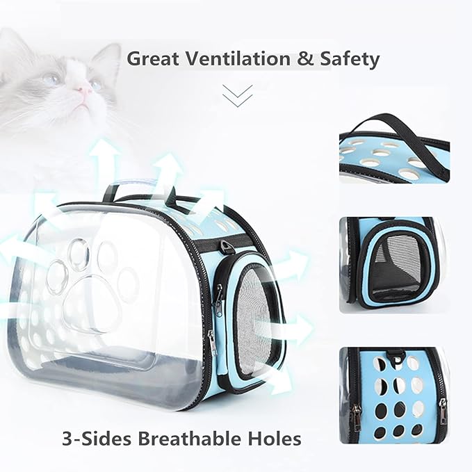 FREESOO - SAC DE TRANSPORT POUR PETIT CHIENS & CHATS EN BLEU