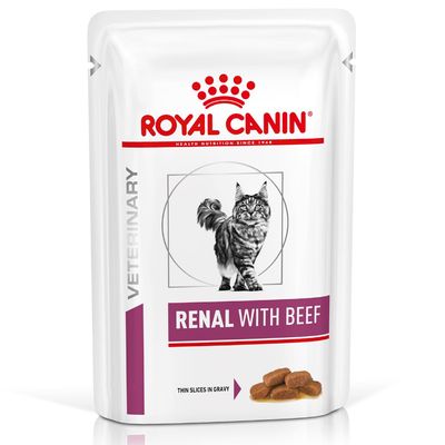 ROYAL CANIN VETERINARY RENAL EN SAUCE BŒUF POUR CHAT 85 G