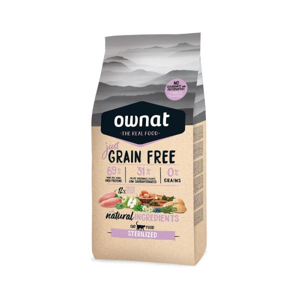 OWNAT - JUST GRAIN FREE POUR CHAT STERILISE 1 KG