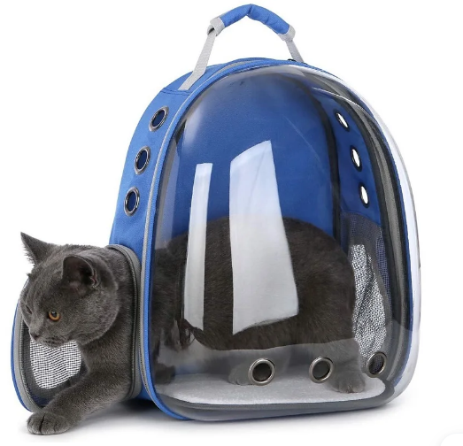 SAC À DOS POUR MINI CHIEN ET CHATS IMPERMÉABLE BLEU