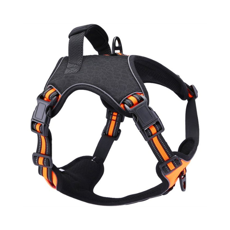 HARNAIS POUR CHIEN EN ORANGE TAILLE M