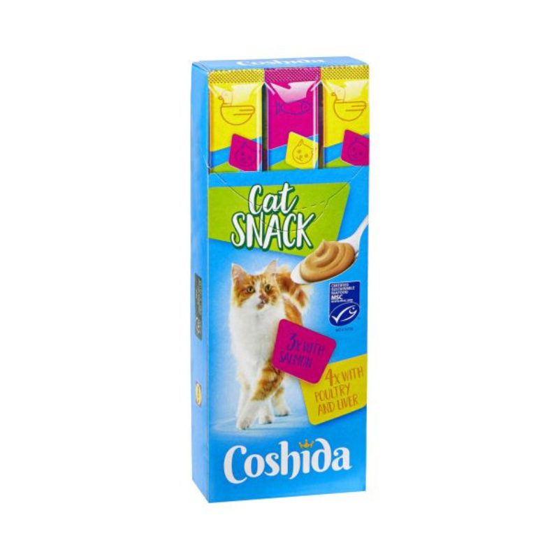 3 ACHETÉ = 1 OFFERT : COSHIDA -  Snack Liquide Pour Chat : 1 Tube