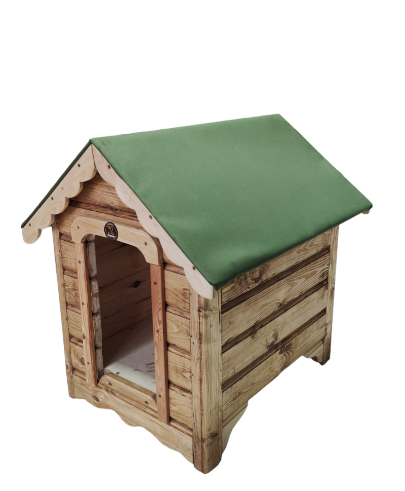 NICHE EN BOIS ROUGE POUR CHIEN SMALL