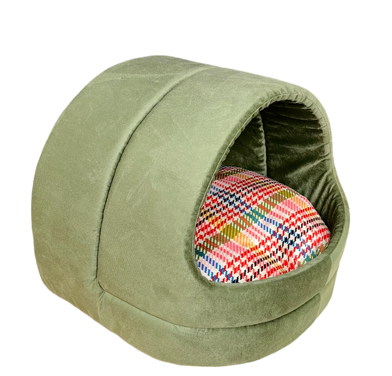 NICHE POUR CHAT & CHIEN MINI - IGLOO - AVEC COUSSIN AMOVIBLE