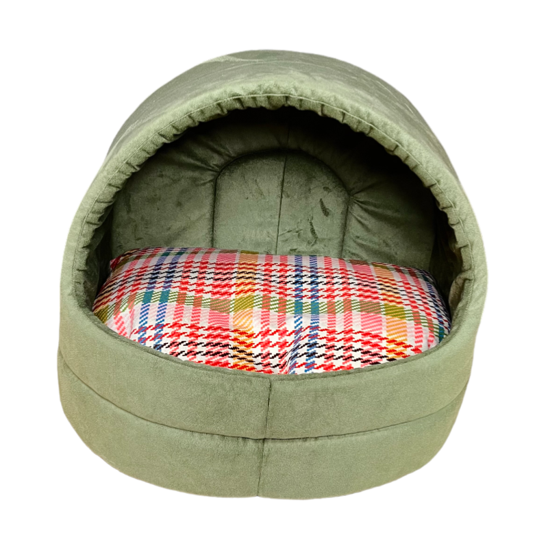 NICHE POUR CHAT & CHIEN MINI - IGLOO - AVEC COUSSIN AMOVIBLE