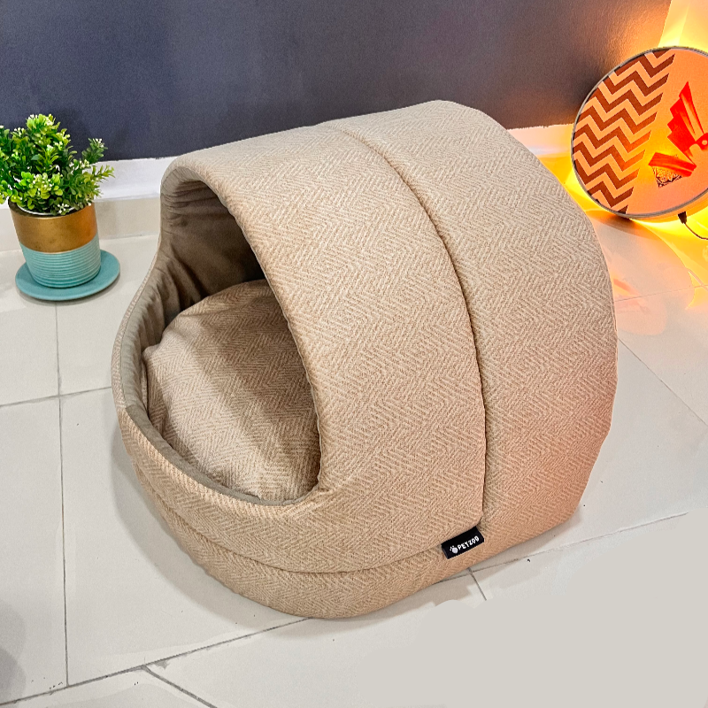 NICHE POUR CHAT & CHIEN MINI - IGLOO - AVEC COUSSIN AMOVIBLE