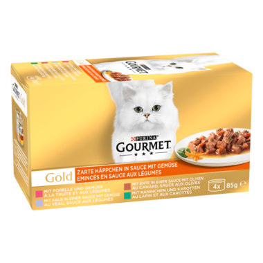 GOURMET™ GOLD Emincés en Sauce aux Légumes 8x85g