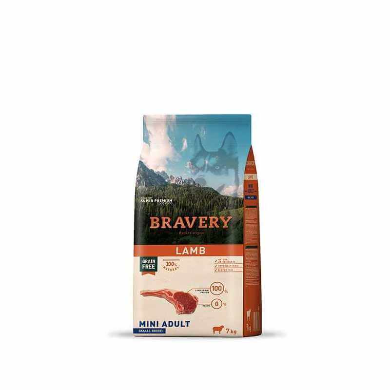 BRAVERY MINI ADULTE A L'AGNEAU SANS CEREALES 7 KG