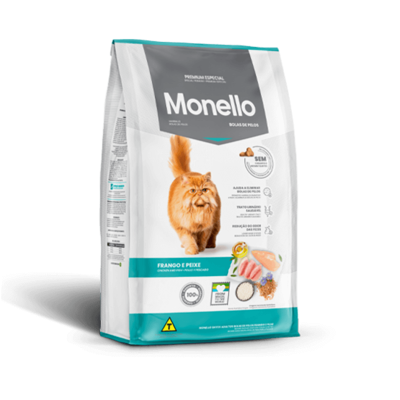 MONELLO - CHAT ADULT HAIRBALL CONTROL POULET&POISSON