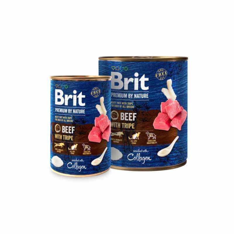 BRIT PREMIUM BOEUF ET TRIPES 800 G