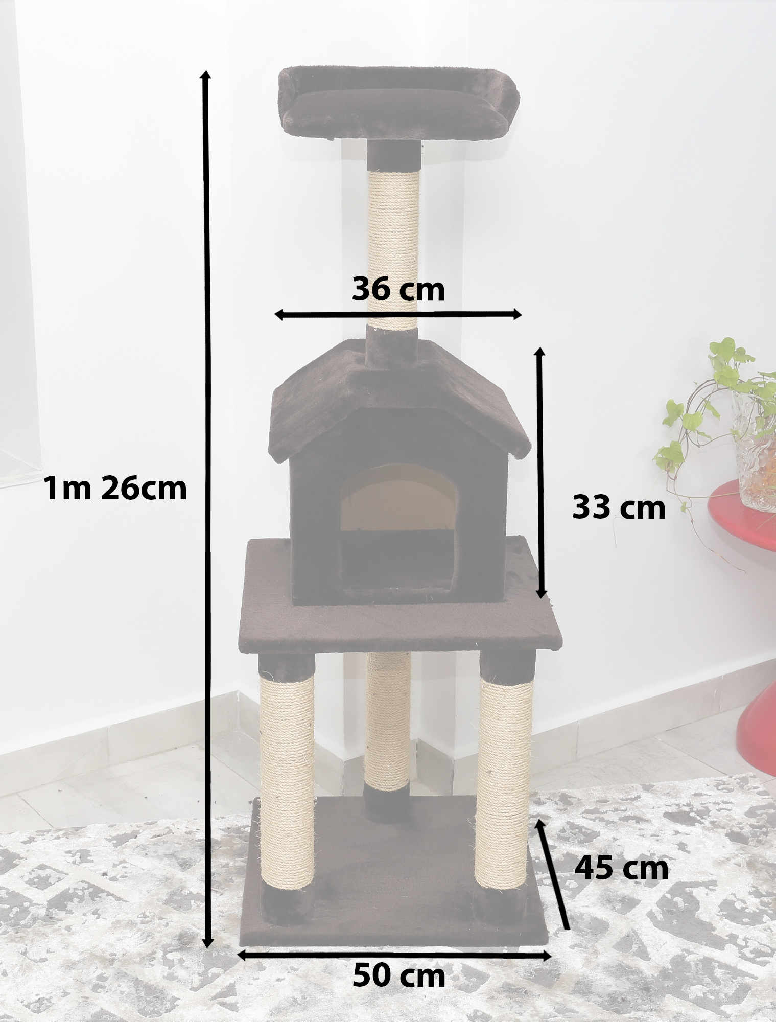 CHAGATÉ - ROSA - ARBRE A CHAT - HAUTEUR 140CM