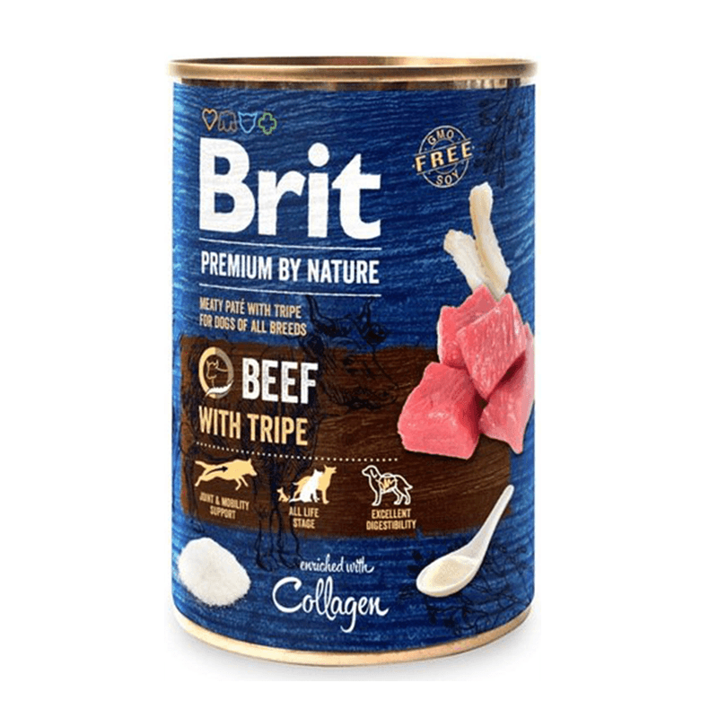 BRIT PREMIUM BOEUF ET TRIPES 800 G